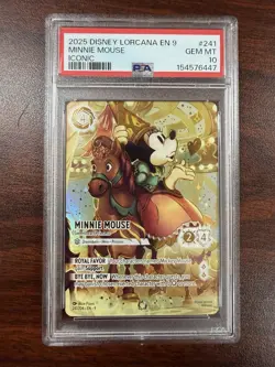 Disney Lorcana Minnie Mouse Sweetheart Princess #241 Iconic PSA 10 Gem Mint - Image 3