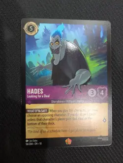Disney Lorcana TCG Whispers In The Well Hades Looking for A Deal Legendary - Image 1