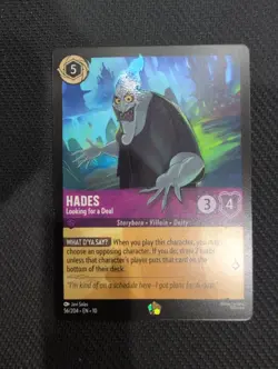 Disney Lorcana TCG Whispers In The Well Hades Looking for A Deal Legendary - Image 3
