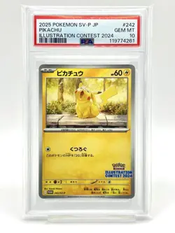 Psa10 Pikachu Illustration Contest 2024 Promo Card - Image 1
