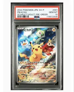 Psa10 Pikachu Promo 001/Sv-P Promotional Card - Image 1