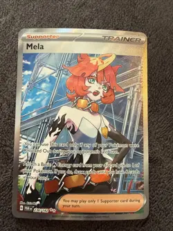 Pokemon TCG Mela Trainer Card Paradox Rift Full Art Ultra Rare 236/182 - Image 1