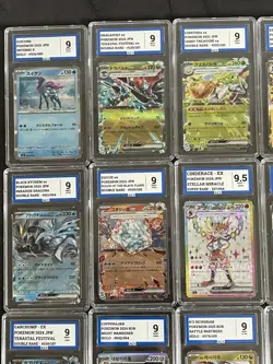 Pokemon Graded Bundle Of Mint Cards Lot Of 15 Grade 9 Mint AEY Mixed Sets - Image 2