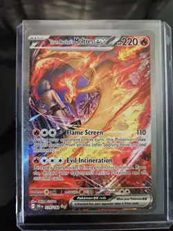 Pokemon TCG Team Rockets Moltres EX Card 229/182 Destined Rivals - Image 1