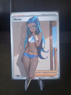 Nessa | Full Art Custom Made Pokemon Waifu ACG Trainer Art Card - Image 1
