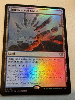 mtg foil Stormcarved Coast, dual land, Secrets of Strixhaven, unplayed - Image 1