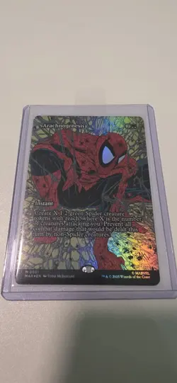 1x Arachnogenesis, Foil Borderless Art Spider-Man Eternal, Magic MTG NM - Image 1