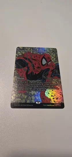 1x Arachnogenesis, Foil Borderless Art Spider-Man Eternal, Magic MTG NM - Image 2