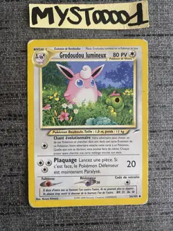 Carte Pokemon Grodoudou Lumineux 54/105 Neo Destiny Wizard Francais Occasion - Image 1