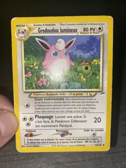 Carte Pokemon Grodoudou Lumineux 54/105 Neo Destiny Wizard Francais Occasion - Image 3