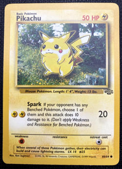 Pikachu 60/64 Jungle Common NM Pokemon 1999 - Image 1