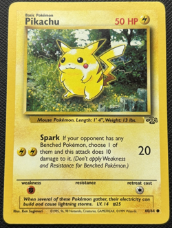 Pikachu 60/64 Jungle Common NM Pokemon 1999 - Image 1