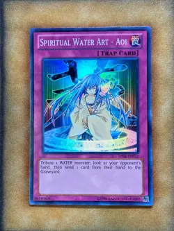 Yugioh Spiritual Water Art - Aoi AP02-EN012 Super Rare NM - Image 1
