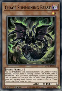 Chaos Summoning Beast - Super Rare 1st Edition MP21-EN250 - NM - YuGiOh - Image 1