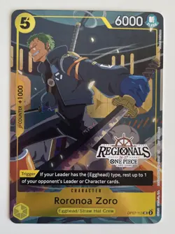 Roronoa Zoro OP07-113 One Piece TCG Regional 2026 Foil Promo NM - Image 1
