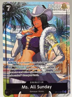 Bandai Ms. All Sunday (OP14-084) OP-14 SR Alternate Art Holo English 8000 - Image 1