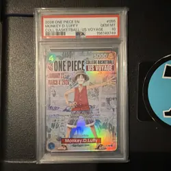 One Piece Monkey D. Luffy NCAA College Basketball US voyage Promo Card PSA 10!!! - Image 1