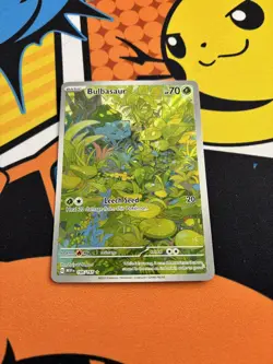 Bulbasaur 166/165 Scarlet & Violet 151 Illustration Rare Card IR Pokemon TCG - Image 1