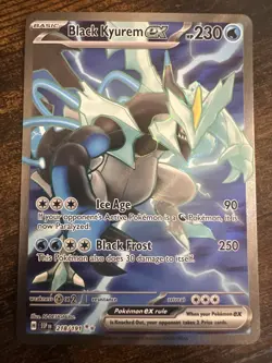 Pokemon TCG Black Kyurem EX Surging Sparks 218/191 Full Art Ultra Rare Holo Card - Image 2