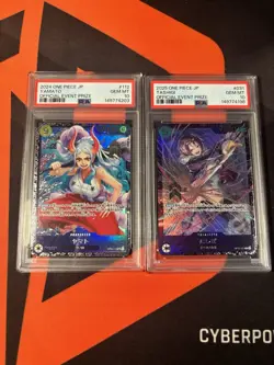 PSA 10 Yamato Flagship & Tashigi Flagship Japanese One Piece Prize Cards - Image 1