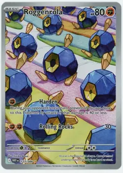 Roggenrola Illustration Rare 2025 #127/086 Full Art White Flare Pokemon Card - Image 1