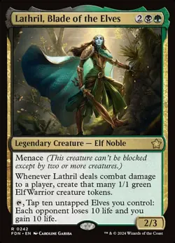 Lathril, Blade of the Elves Light Play, English Magic the Gathering MTG Foundati - Image 1