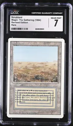 SCRUBLAND Revised Rare Reserved List CGC 7 Vintage MTG [Nostalgium] - Image 1