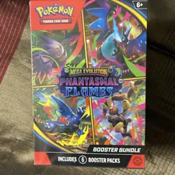 Pokemon TCG Mega Evolution Phantasmal Flames Booster Bundles New Sealed 6 Packs - Image 1