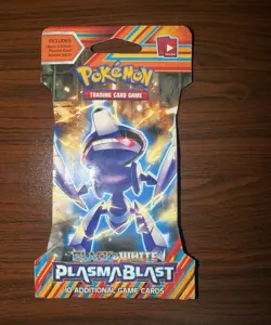 Pokemon Plasma Blast Sleeved Booster Pack Genesect Art Black & White - Image 1