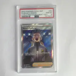 Pokemon Boss's Orders Cyrus SWSH Promo Full Art Holo #251 2023 PSA 10 - Image 1