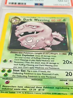 2000 POKEMON ROCKET #14 DARK WEEZING-HOLO PSA 8 - Image 3