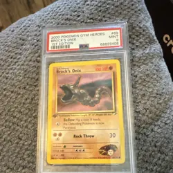 Pokemon Brock's Onix Gym Heroes 1st Edition PSA 9 #69/132 2000 WOTC - Image 1