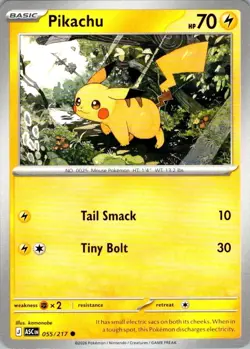Pikachu Pokemon TCG ME: Ascended Heroes 055/217 NM - Image 1