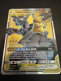 Pokemon. Lot of 3 Pikachu&Zekrom GX Team Up From Sun&Moon Series. Never Played - Image 2