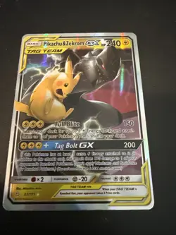 Pokemon. Lot of 3 Pikachu&Zekrom GX Team Up From Sun&Moon Series. Never Played - Image 3