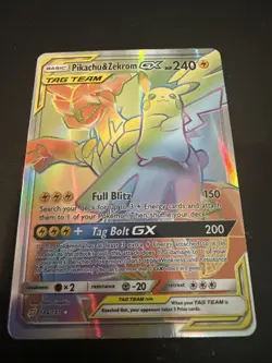 Pokemon. Lot of 3 Pikachu&Zekrom GX Team Up From Sun&Moon Series. Never Played - Image 4