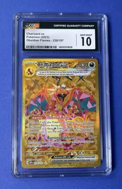 2023 Pokemon Charizard ex Obsidian Flames 228/197 CGC 10 GEM MINT - Image 1