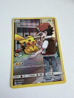 Pikachu Secret Rare Full Art Holo 241/236 SM Cosmic Eclipse 2019 English - Image 2