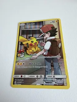 Pikachu Secret Rare Full Art Holo 241/236 SM Cosmic Eclipse 2019 English - Image 3