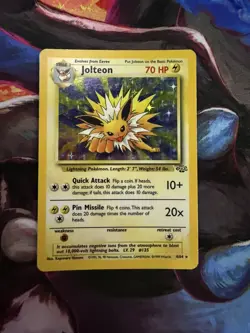 Pokemon TCG Jolteon Jungle Holo Rare Unlimited English 4/64 1999 - Image 1