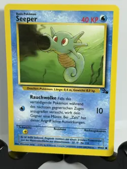 Vintage Pokemon TCG - Seeper Horsea 49/62 German - Fossil Set -Unlimited - NM - Image 2