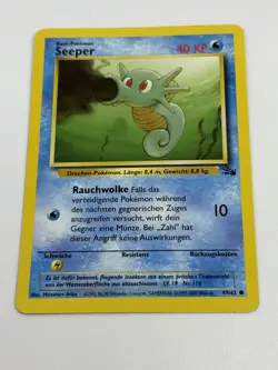 Vintage Pokemon TCG - Seeper Horsea 49/62 German - Fossil Set -Unlimited - NM - Image 4