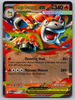 Mega Camerupt ex 022/132 Double Rare Mega Evolution Pokemon Holo Near Mint - Image 1