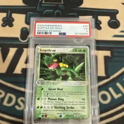 2004 Pokemon Sceptile ex #93 PSA 5 Holo EX Team Magma vs Team Aqua Rare - Image 1