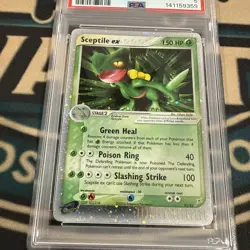 2004 Pokemon Sceptile ex #93 PSA 5 Holo EX Team Magma vs Team Aqua Rare - Image 5