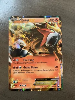 Pokemon TCG Entei EX Full Art Ultra Rare Holo Dark Explorers 13/108 180 HP - Image 1