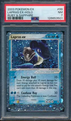 2003 Pokemon EX 99 Lapras EX Holo Ruby & Sapphire PSA 7 - 126653501 - SWIRL - Image 1