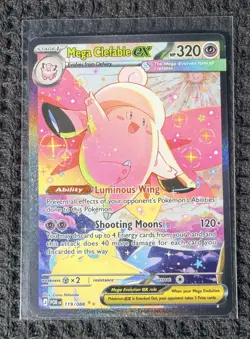 Pokemon TCG Mega Clefable EX 119/088 Evolutions Secret Rare Holo Full Art - Image 1