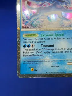 2011 Pokemon Call of Legends Suicune (Shiny) SL11 Shiny Holo Rare DMG/CREASED - Image 5