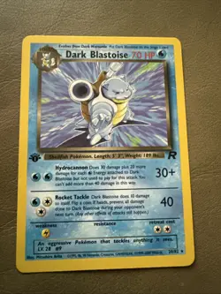 Pokemon TCG Dark Blastoise 1st Edition 20/82 Rare Non-Holo NM/LP+ - Image 1